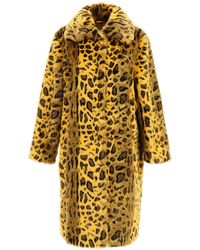 STAND CAPPOTTO MAXINE ECO-PELLICCIA LEOPARD - Giallo