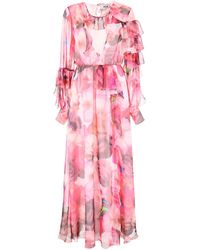 MSGM Floral-printed Dress - Pink