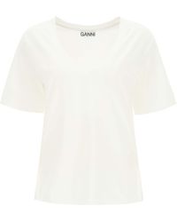 Donna Abbigliamento da T-shirt e top da T-shirt T-shirt altri materiali di Ganni in Bianco 