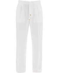 Brunello Cucinelli - "Striped Linen Joggers With C - Lyst