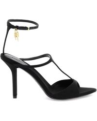 Givenchy - Satin Sandals With G Lock Charm - Lyst