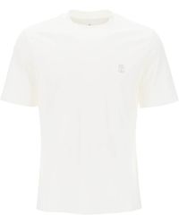 Brunello Cucinelli - T Shirt With Logo Print - Lyst