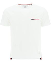 Thom Browne - T-Shirt With Chest Pocket - Lyst