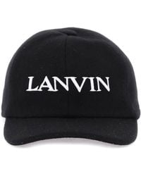 Lanvin - Wool Cashmere Baseball Cap - Lyst