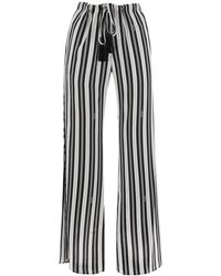 Fendi - Striped Silk Satin Pants - Lyst