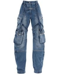 Off-White c/o Virgil Abloh - Off- Jeans Cargo Con Dettagli Harness - Lyst