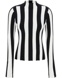 Interior - Ridley Striped Funnel-neck Sweater - Lyst
