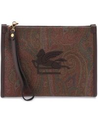 Etro - Paisley Pouch With Embroidery - Lyst