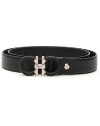 Ferragamo Woven Double Gancio Belt - Black