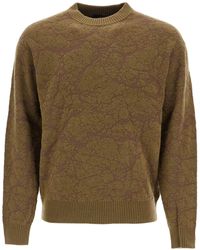 BOSS - Olive Wool Sweater With Round Neck For Men - Lyst