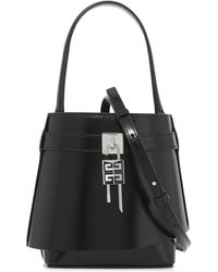 Givenchy - Shaped Shark Lock Leather Bucket Bag - Lyst