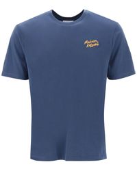 Maison Kitsuné - Crew Neck T Shirt With Logo Embroidery - Lyst