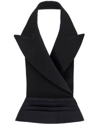 Dolce & Gabbana - Open-Back Wool And Silk Blend Vest - Lyst