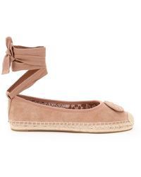 Tory Burch Minnie Ballet Espadrille, Suede in Green (Pink) - Save 48% - Lyst