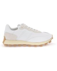 Tod's - Leather And Fabric 1t Sneakers - Lyst