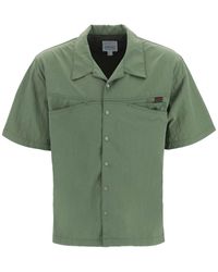 Mens Shirts Gramicci Shirts for Men Gramicci Synthetic Nylon Short Sleeve Overshirt in Olive Green 