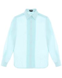 Tom Ford - Silk Shirt With Plastron - Lyst