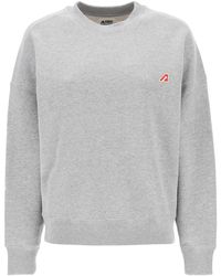 Autry - Crew-neck Sweatshirt With Logo Patch - Lyst