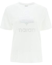 Isabel Marant - Isabel Marant Etoile 'zewel' T-shirt With Metallic Logo - Lyst