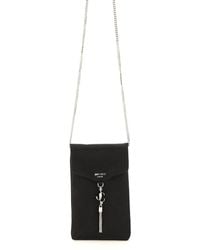 Jimmy Choo - Satin Phone Holder With Chain - Lyst