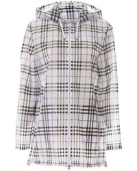 Burberry Pvc Vintage Check Raincoat - Blue
