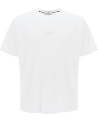 Stone Island - T-Shirt With Lived-In Effect Print - Lyst