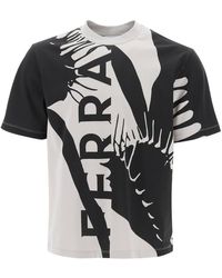 Ferragamo - T-Shirt Con Stampa Grafica - Lyst