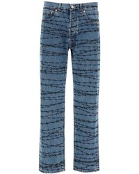Vetements Wired Print Jeans S Cotton,denim - Blue