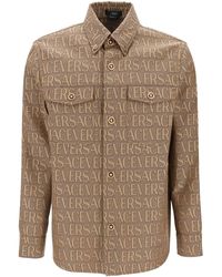 Versace - Allover Overshirt Jacket - Lyst