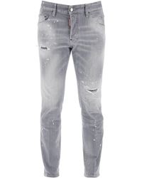 DSquared² - Skater Jeans In Grey Spotted Wash - Lyst