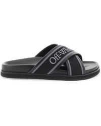 Off-White c/o Virgil Abloh - Off- Embroidered Logo Slides With - Lyst