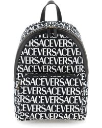 Versace - Zaino Logo All Over - Lyst