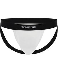 Tom Ford - Slip Jockstrap Con Banda Logo - Lyst