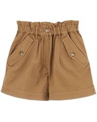 KENZO Paperbag Cotton Shorts - Brown
