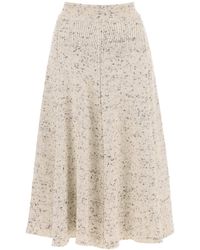 Jil Sander - Speckled Wool Midi Skirt - Lyst