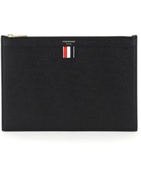 Thom Browne - Grain Leather Tablet Holder Pouch - Lyst