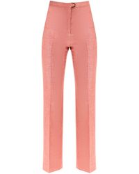 Agnona - Silk, Wool And Linen Trousers - Lyst
