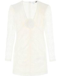 ROTATE BIRGER CHRISTENSEN - Lace Mini Dress With Removable Flower Detail - Lyst