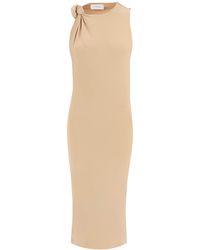 Sportmax - Midi Nuble Dress With Knot Detail On The - Lyst