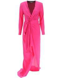 Redemption Organic Silk Crepe De Chine Long Dress - Pink