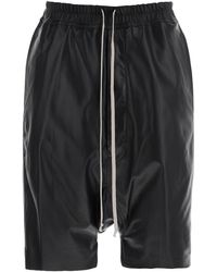 Rick Owens - Leather Bermuda Shorts For - Lyst