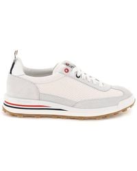 Thom Browne - Sneakers tech runner in camoscio e mesh - Lyst