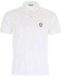 Alexander McQueen Polo Con Patch Skull - Bianco