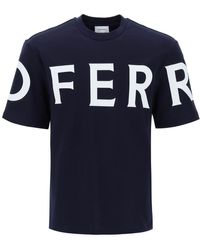 Ferragamo - Short Sleeve T-shirt With Oversized Logo - Lyst