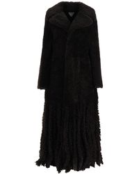 Bottega Veneta Fur Teddy Shearling Coat in Brown - Lyst