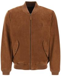 Polo Ralph Lauren - Suede Leather Bomber Jacket - Lyst