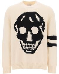 Alexander McQueen - Wool Cashmere Skull Sweater - Lyst