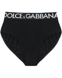 Slip mareDolce & Gabbana in Materiale sintetico di colore Nero Donna Abbigliamento da Lingerie 