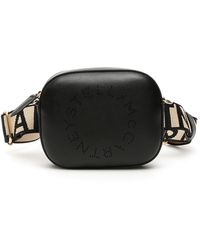 Stella McCartney Beltbag With Perforated Logo Os Faux Leather - Black