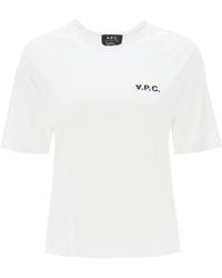 A.P.C. - 'carol' Boxy T Shirt With Logo Print - Lyst